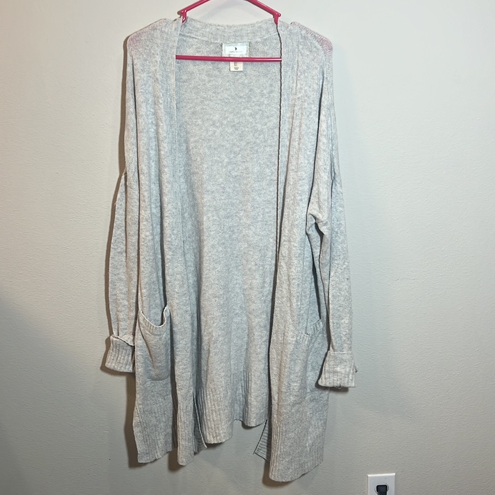 Ruby Moon Open Front Long Knit Cardigan Sweater L… - image 1